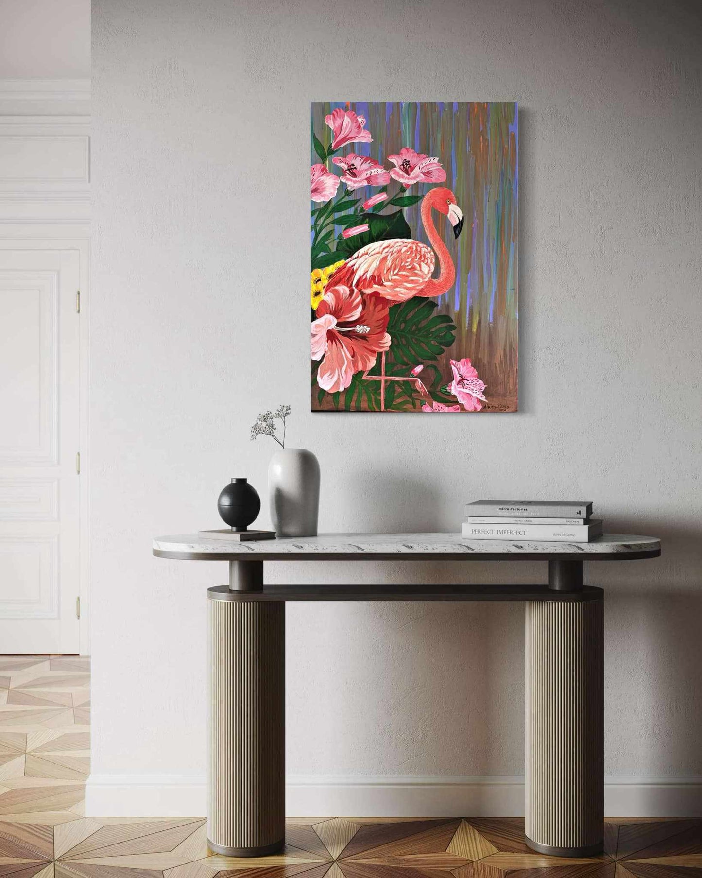 "Flamingo" Original Oil Painting (SOLD)